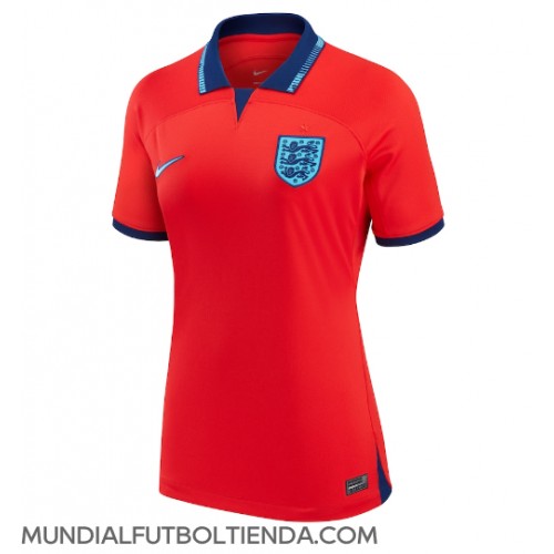 Camiseta Inglaterra Segunda Equipación Replica Mundial 2022 para mujer mangas cortas
